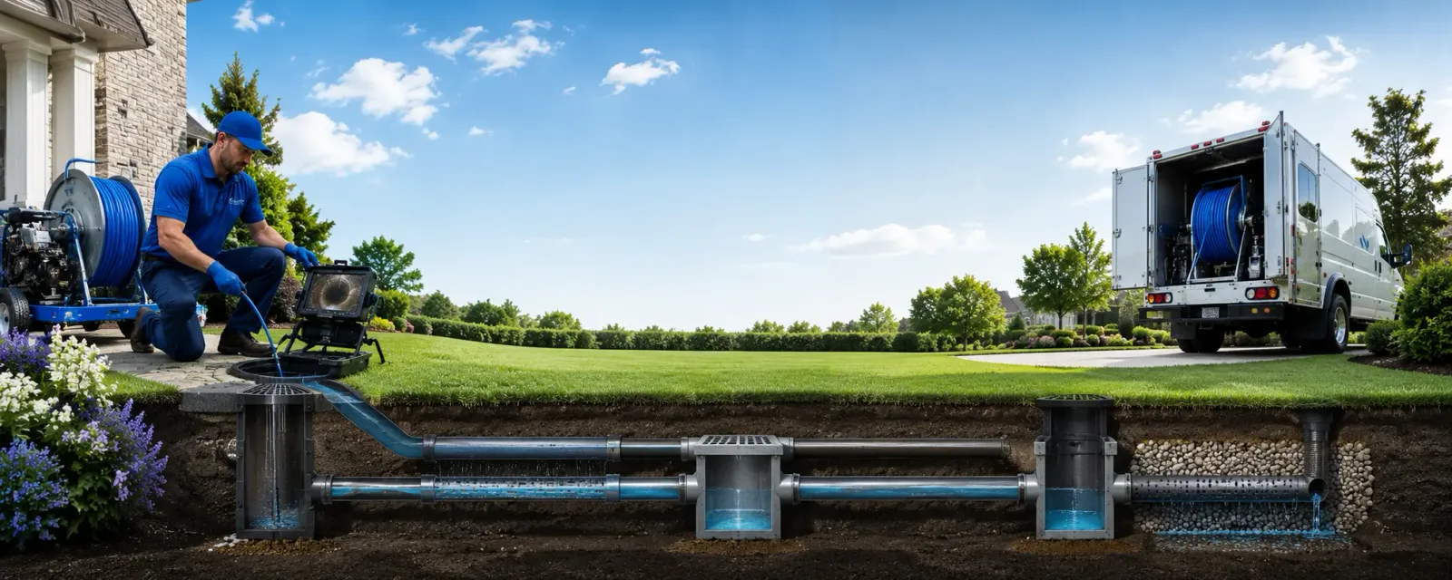 Outdoor drain cleaning information for Aniwa, WI